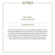KYPRIS - Body Elixir: Inflorescence Potent Nurturing Body Oil with Vitamin C and Vitamin E Made with Pure Plant Oils for Dry Skin and Massage (3.38 oz | 100 ml)