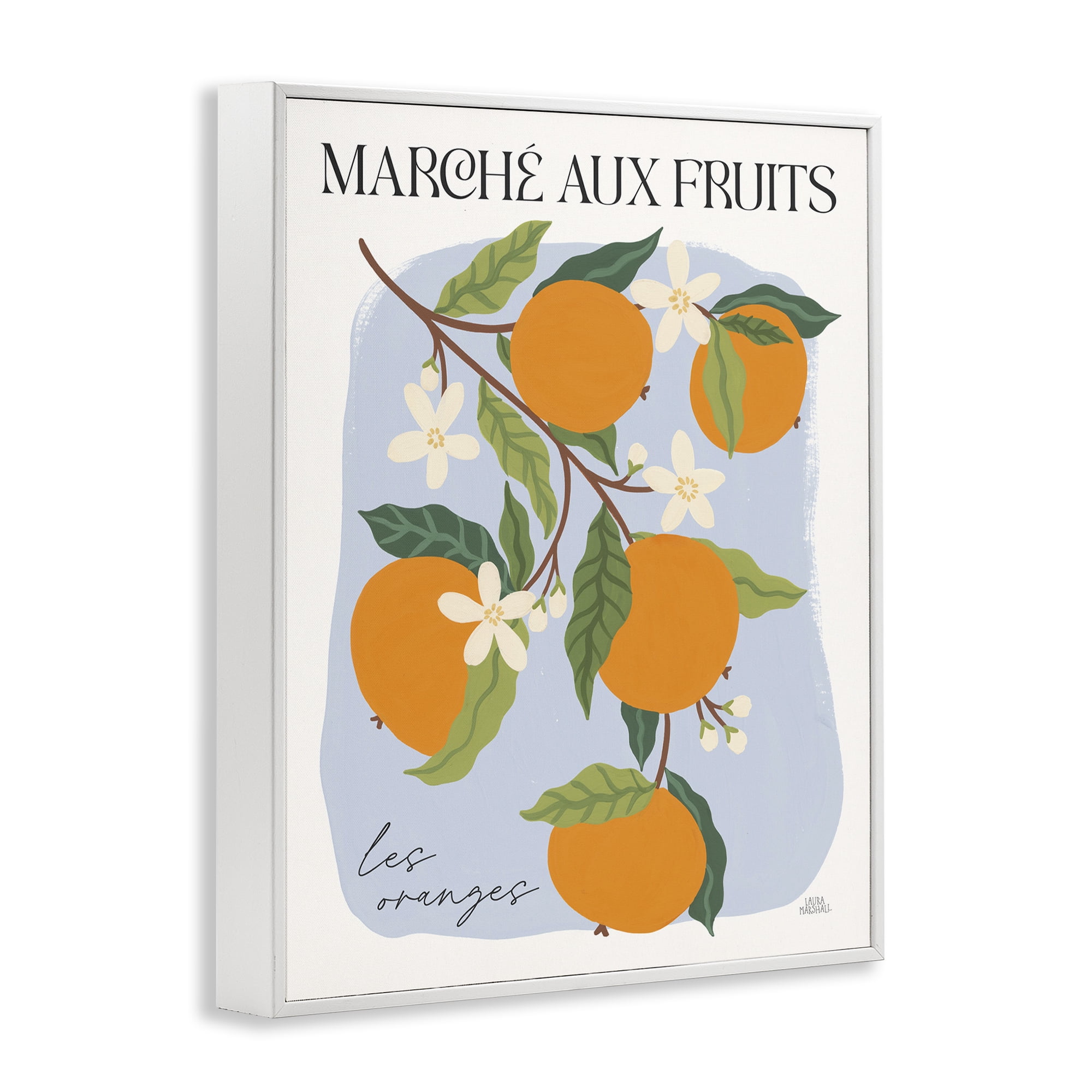 Stupell Industries Marche Aux Oranges Food & Beverage Painting White Framed Art Print Wall Art, 24 x 30