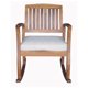 GDF Studio Amber Outdoor Acacia Wood Rocking Chair with Cushion, Teak ...