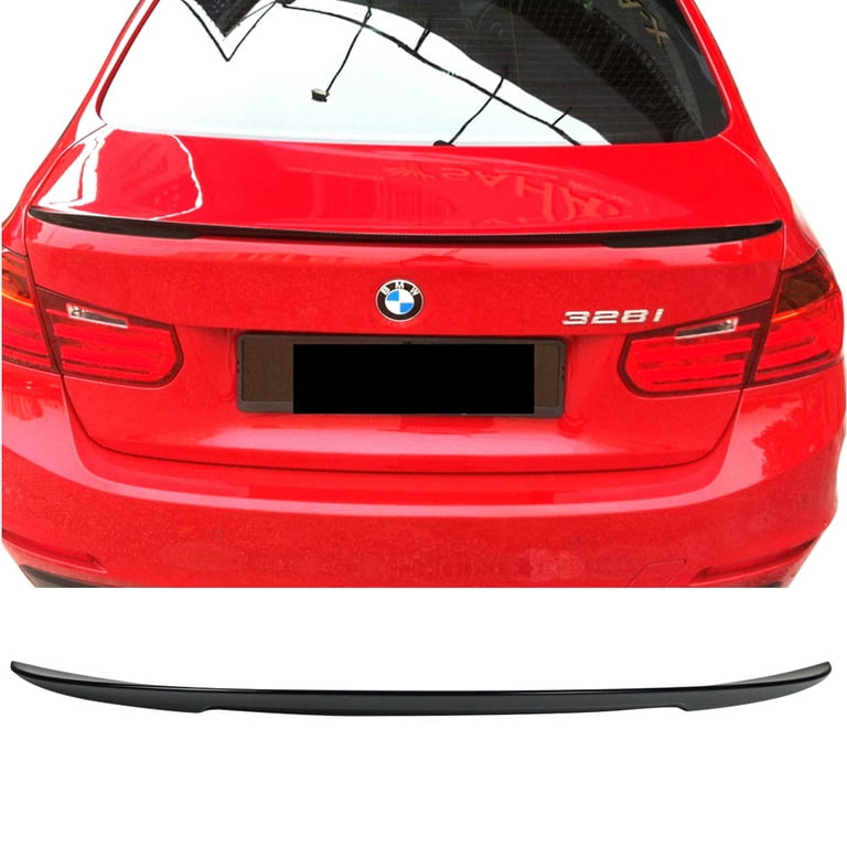 Ikon Motorsports Compatible with 12-18 BMW F30 High Kick Performance Trunk  Spoiler Painted #668 Jet Black 