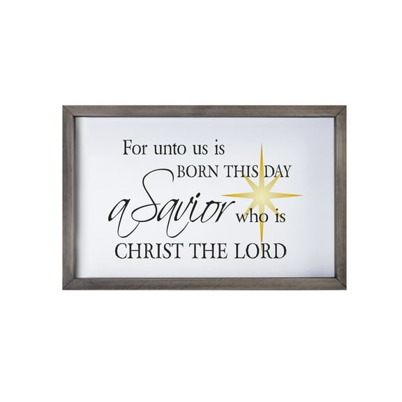 Merry Christmas Framed Shadow Box - For Unto Us