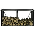 thumbnail image 5 of Arrow Firewood Rack 8 x 2 ft. Anthracite, 5 of 8