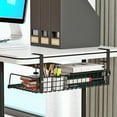 thumbnail image 2 of Shoreew Storage Rack Under-Desk Cable Management Tray Large Capacity Hollow Design Easy to Install Adjustable Cable Management Rack, 2 of 7