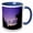 Blue/White, variant on 3drose, Image of Purple and Peach Sunset with Trees in Shadow, 11oz Mug