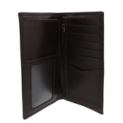 Fossil Mens Derrick Executive Leather Wallet - Dark Brown