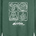 thumbnail image 3 of Avatar - The Last Airbender - Four Elements Inverse - Women's Lightweight French Terry Long Sleeve Shirt, 3 of 5