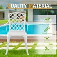 thumbnail image 5 of Withniture Patio Chairs Set of 2 Cast Aluminum Outdoor Chairs for Garden Yard, White, 5 of 7
