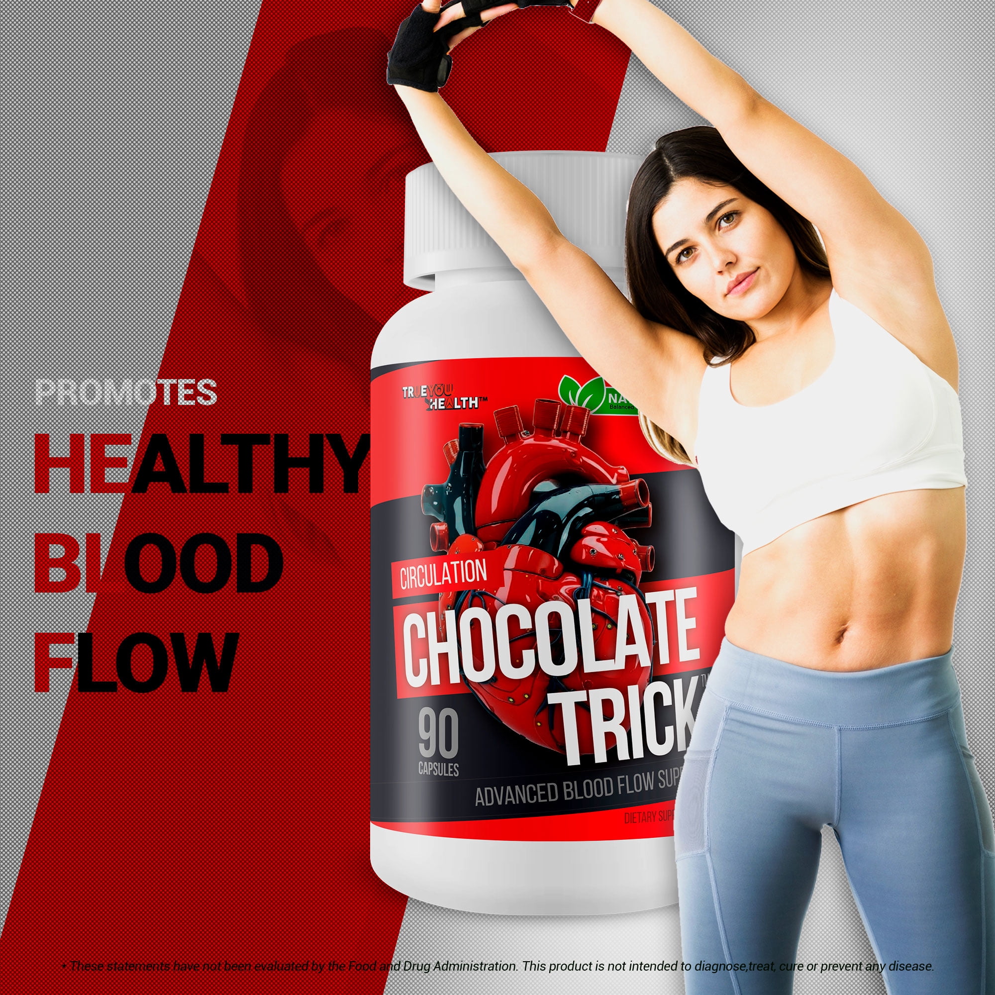 Chocolate Trick for Circulation - Our Best Blood Flow Supplement - Complete Circulatory Health Support - Natural Pressure Support Supplement