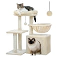 thumbnail image 1 of Cat tree Cat Tower for Indoor Cats 2 Styles Cat Activity Tree with Cat Scratching Posts Big Hammock and Removable Top Perch Grey ShopWise Round, 1 of 8