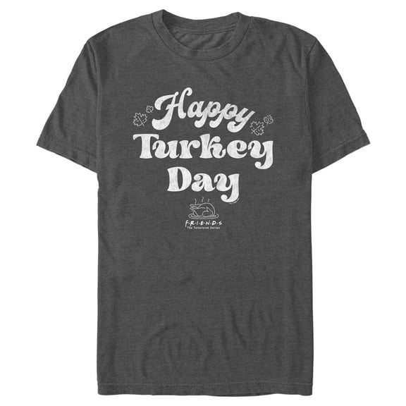 Men's Friends Happy Turkey Day Graphic T-Shirt