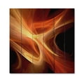 thumbnail image 3 of Designart "Vibrant Orange Warm Fractal Design V III" Fractals Print on Natural Pine Wood, 3 of 5