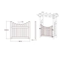 thumbnail image 3 of Vita 49"L x 2"W x 44"H Vinyl Cottage Picket Gate White VA84258, 3 of 4