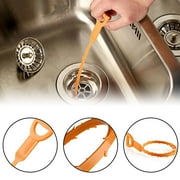3 Pack Drain Snake Clog Remover Drain Snake, FrontTech Drain Snake Hair Drain Clog Tool, 19.6 Inch Drain Snake Drain Relief Cleaner Tool for Sink, Tube Drain Cleaning