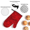thumbnail image 3 of Cauagu Red Rose Print Oven Mitts and Pot Holders 4 pcs Set,Extra Thicken Long Kitchen Oven Glove Potholders BBQ Gloves-Oven Mitts and Pot Holders(11 Inch), 3 of 6