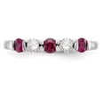 thumbnail image 2 of Auriga Fine Jewelry 14K White Gold 1/5 carat Diamond and Ruby Complete Band for Women Size- 7, 2 of 7