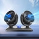 thumbnail image 1 of Ventilador de coche, pequeño ventilador giratorio de doble cabezal, suministros para camiones de 5 V/12 V/24 V, gran refrigeración eólica, ventilador de escritorio silencioso., 1 of 7