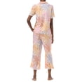 thumbnail image 2 of Splendid Womens Notch Collar Woven Capri Pajama Set Style-RLD0302, 2 of 4