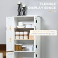 thumbnail image 6 of HOMCOM 48.5" Farmhouse Kitchen Pantry, Floor Storage Cabinet, Cupboard Organizer with Adjustable Shelves and 4-Doors for Dining Room, White, 6 of 11