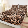 thumbnail image 3 of Castle Fairy Leopard Print Twin Sheet Sets for Boys Girls,Cheetah Print Bedding, 3 of 7