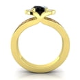 thumbnail image 4 of Diamond-Capitals 2.35 Carat Oval Cut Black Onyx & Red Ruby Gemstone Elegant Wedding Ring for Ladies Solid 14K Yellow Gold Size 4, 4 of 8