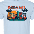 thumbnail image 4 of Inktastic Miami Vintage Flamingo Sunset Art T-Shirt, 4 of 5