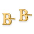 thumbnail image 2 of Auriga Fine Jewelry 925 Sterling Silver Gold-plated Letter B Initial Post Stud Earrings for Women, 2 of 4