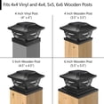 thumbnail image 4 of Luces solares para postes para exteriores Davinci Lighting, paquete de 8, negras, 4 of 6