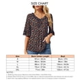 thumbnail image 1 of Top con ribete de volantes y cuello en V,Camiseta con cuello en V y ajuste medio holgado con volantes para mujer Top de media manga para mujer Funcionalidad de alta precisión, 1 of 2