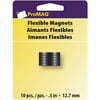ProMag Flexible Round Magnets 10/Pkg-.5"