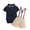 Black, variant on Mercatoo Baby Boy Gentleman Outfits Short Sleeve Romper Shirts Tops Bib Pants Bow Tie Clothes Baby Boys Party Set