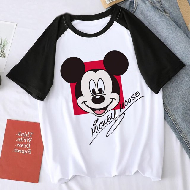 Y2k 90s Tshirt Minnie Children T-shirt Kawaii Disney T Shirt Mickey Mouse Anime Cartoons Casual Vintage Clothes Women Top TeeS Gao Jinjia LED