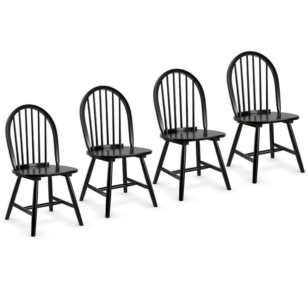 Costway Set of 4 Vintage Windsor Dining Side Chair Wood