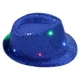 thumbnail image 1 of Clearance! Clearance! Baberdicy Led Sequin Glow Jazz Hat Performance Props Flash Cowboy Hat Blue, 1 of 8