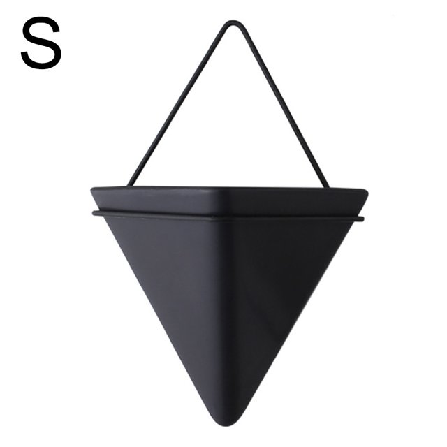 CAROOTU Simple Container Iron Vases Ceramic Self Water-Absorbing Planter Nordic Succulent Plant Wall Mounted