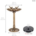thumbnail image 5 of Water Fountain and Birdbath Solar Powered Polyresin Vintage Bronze/Green Outdoor Pond Fountain Combo Set Freestanding Bird Feeders for Garden Patio Deck or Yard, 5 of 6