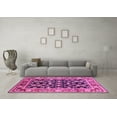 thumbnail image 3 of Ahgly Company Indoor Round Oriental Pink Industrial Area Rugs, 5' Round, 3 of 4