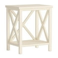 thumbnail image 5 of Safavieh Candice Poplar Wood Cross Back End Table in White, 5 of 5