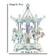 thumbnail image 3 of Decoración de tarta Dream Merry Go Round | Topper de carrusel giratorio multicolor | Adornos de plástico duradero para tartas de fiesta | Incluye 2 piezas | 5,9 x 4,2 x 0,78 pulgadas, 3 of 6