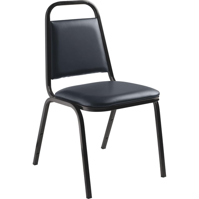 NPS 9100 Series 32" Modern Vinyl Upholstered Stack Chair in Midnight Blue