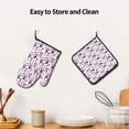 thumbnail image 6 of KLL 4th Of July Pattern Oven Mitts and Pot Holders 2pcs Sets for Kitchen, Oven Mitt Heat Resistant 536°F, Oven Gloves for Kitchen,Cooking and Baking, 6 of 7