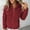 Wine(New), variant on PNTUTB Women's Winter Casual Fleece Warm Solid Color Long Sleeve Full Zip Hooded Comfort Coat with Pocket