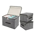 thumbnail image 2 of Fold Non Woven Fabric Storage Box Gray Home Supplies Clothing Underwear Sock And Kid Toy Storage Organizer Cosmetics, 2 of 8