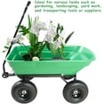 thumbnail image 3 of Garden Cart Yard Wagon Dump Cart on Wheels Outdoor Gardening Cart with Steel Frame Lawn Garden Dump Utility 300 lb Capacity 55L 10 Inch Pneumatic Tires, 3 of 8