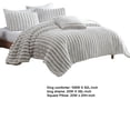 thumbnail image 5 of Benjara Sieno 4pc King Comforter Set- Gray Faux Fur and Micro Mink Backing, 5 of 6