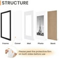 thumbnail image 3 of OASIS 8x12 Picture Frame Set of 5, Display Pictures 6x8 with Mat or 8 x 12 Without, Wall Gallery Photo Frames, Black, 3 of 14