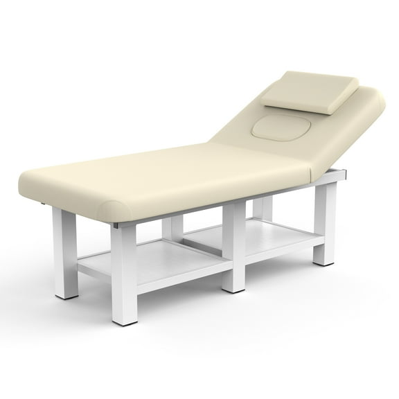 80 Inches Wide - High Quality Furniture Beauty Salon Beauty Bed Modern Massage Bed - Beige Quality Leather-6288-279-80W-BEIGE-LKJ