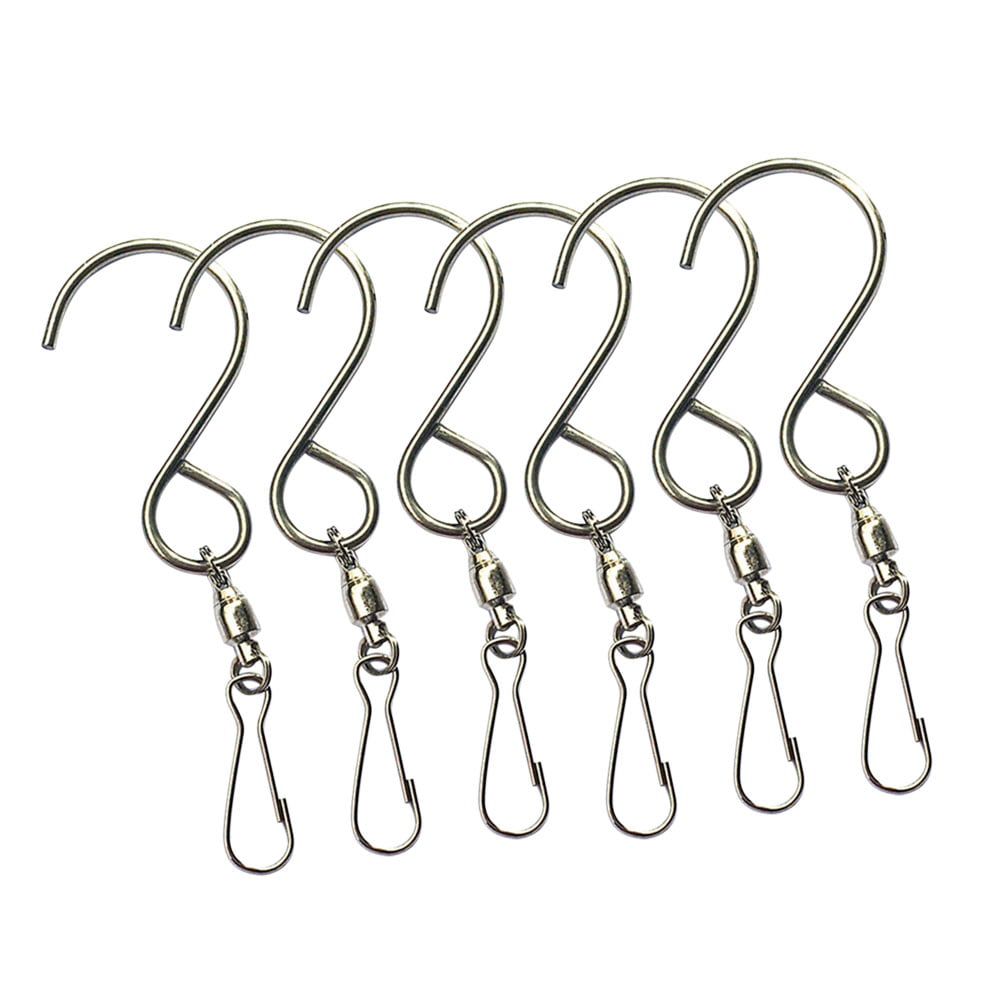 6Pcs Swivel Hooks Clips for Hanging Wind Spinners Chimes Crystal Twisters Party\ 