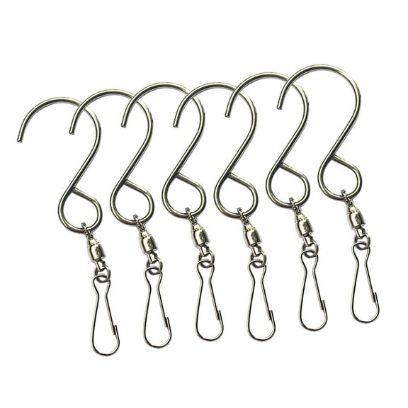 WAXIAYUZ Stainless Steel Wind Spinner Hook - Swivel Clips, Windsocks & Chimes Hanger