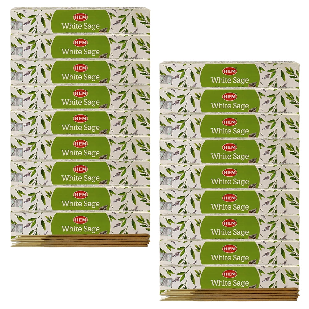 Trumiri Incense Stick Holder Bundle with Hem White Sage Masala 15g Incense Sticks - Pack of 18 (approx 270 Sticks)