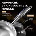 thumbnail image 2 of Tri-Ply Stainless Steel Pots and Pans Set 11 PC, 18/10 Stainless Steel Cookware Set with Steamer Insert, Kitchen Induction Cookware Sets with Stay Cool Ergonomic Handles, Dishwasher, Oven Safe, 2 of 5